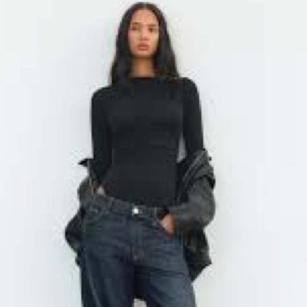 Zara Ruched Assymetrical Bodysuit